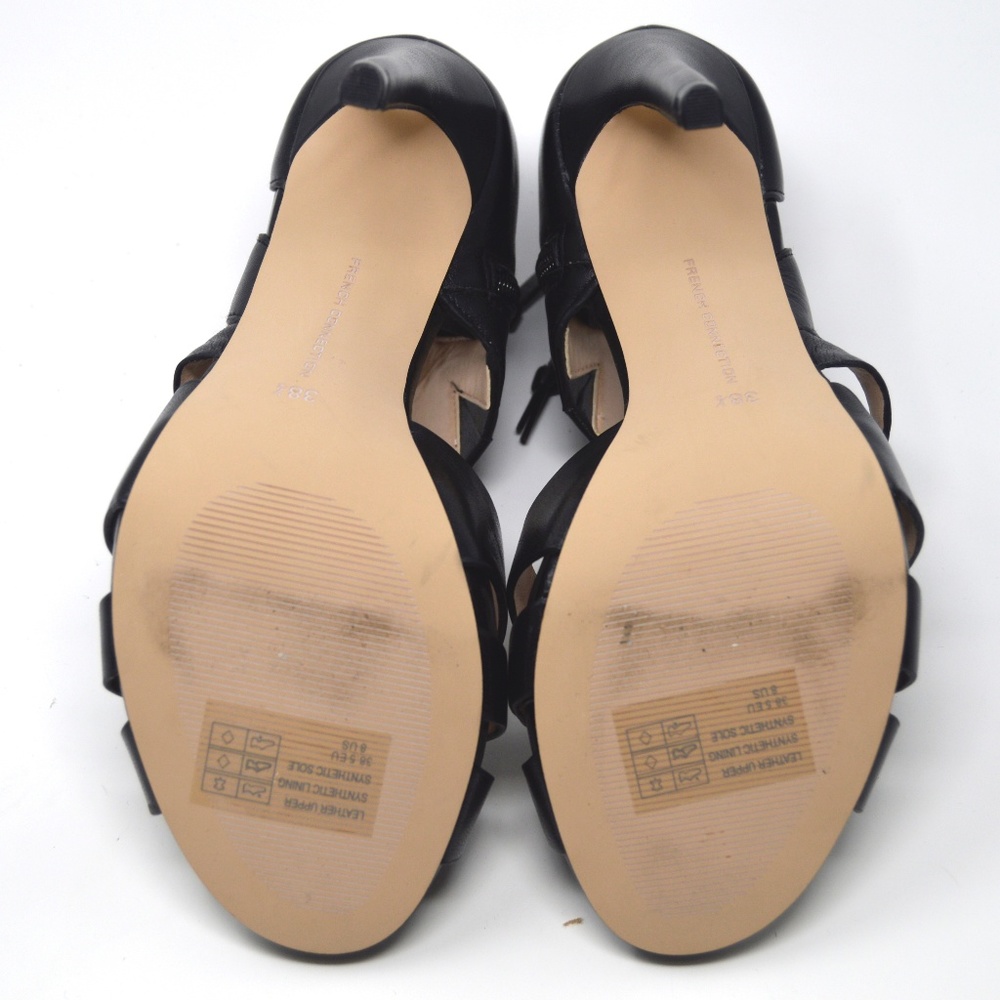 [French Connection] Black Cut Out Leather Heels - Picture 6 of 6